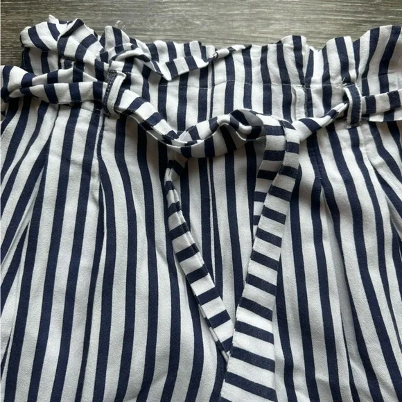 Mayoral Girls High Waist Paper‎ Boy Mayoral Navy Stripe Pleated Pants Size 14 - Picture 5 of 12